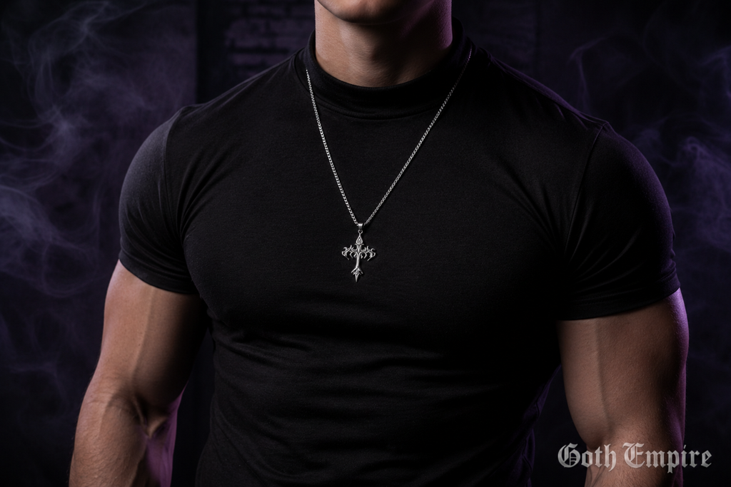 Infernal Cross Gothic Necklace