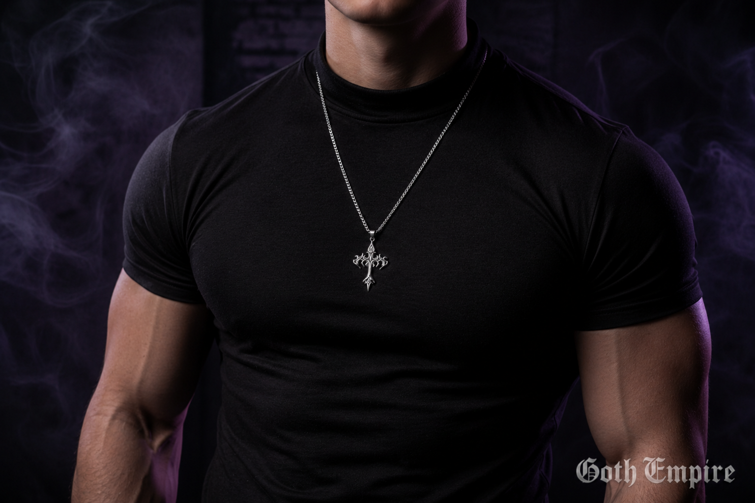 Infernal Cross Gothic Necklace
