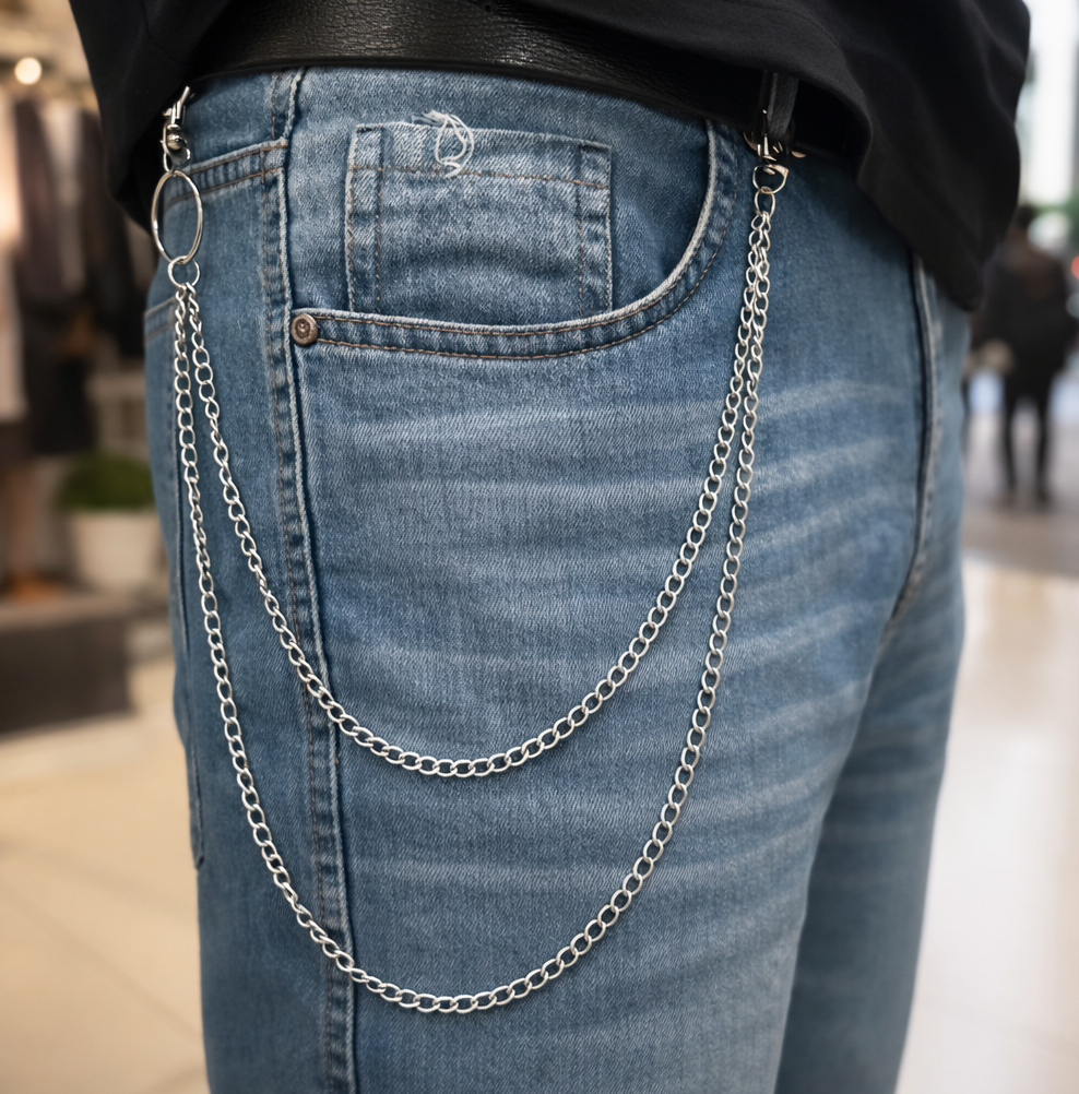 Urban Double Chain Wallet Chain