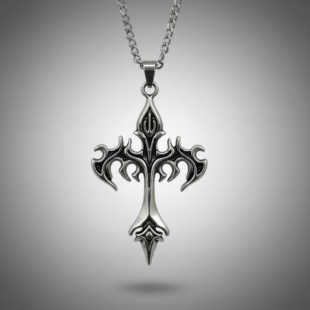 Infernal Cross Gothic Necklace