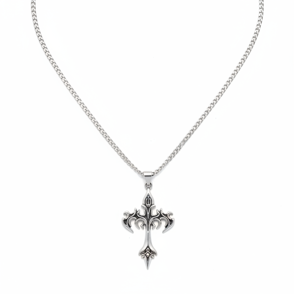 Infernal Cross Gothic Necklace
