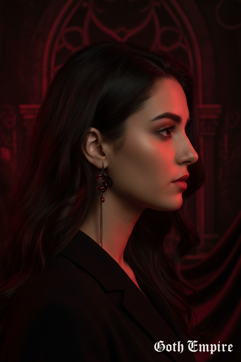 Blood Moon Gothic Drop Earrings