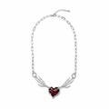 Crimson Soul Gothic Heart Necklace