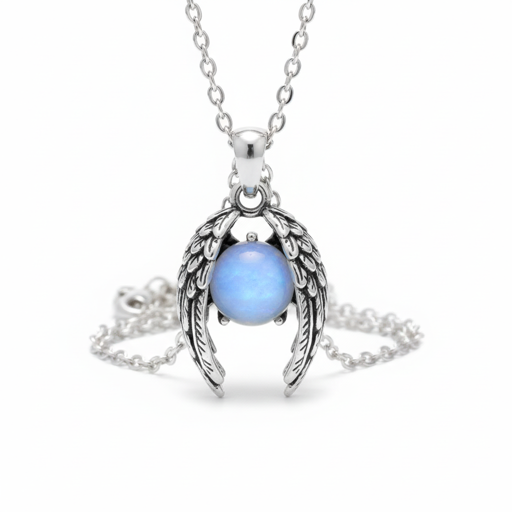 Celestial Wing Moonstone Necklace