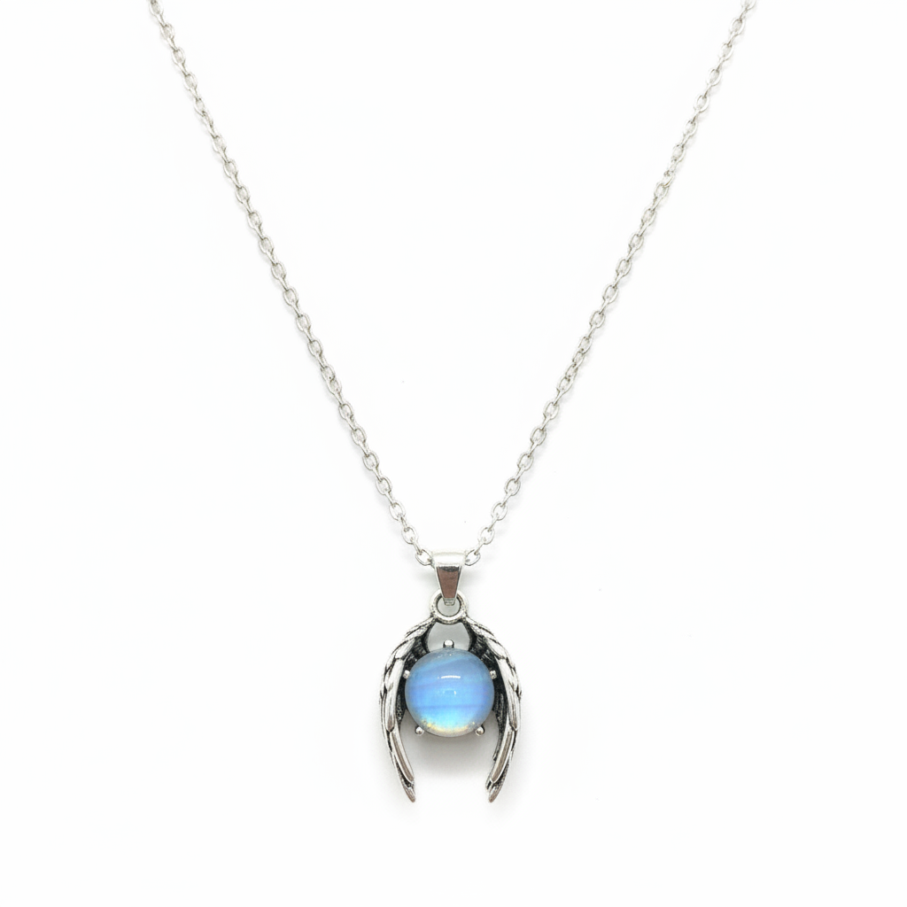 Celestial Wing Moonstone Necklace