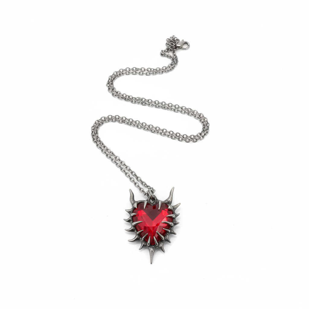 Thorned Crimson Heart Pendant