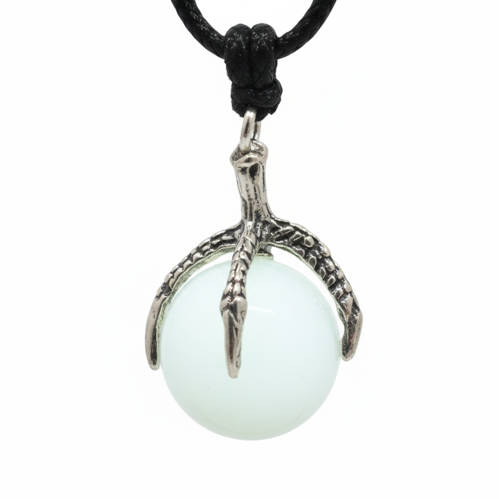 Lunar Glow Claw Pendant Necklace